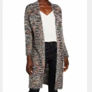 Moda Seta Italy Marled Yarn wool blend Y2k Cardigan Sweater Coat Small A010191